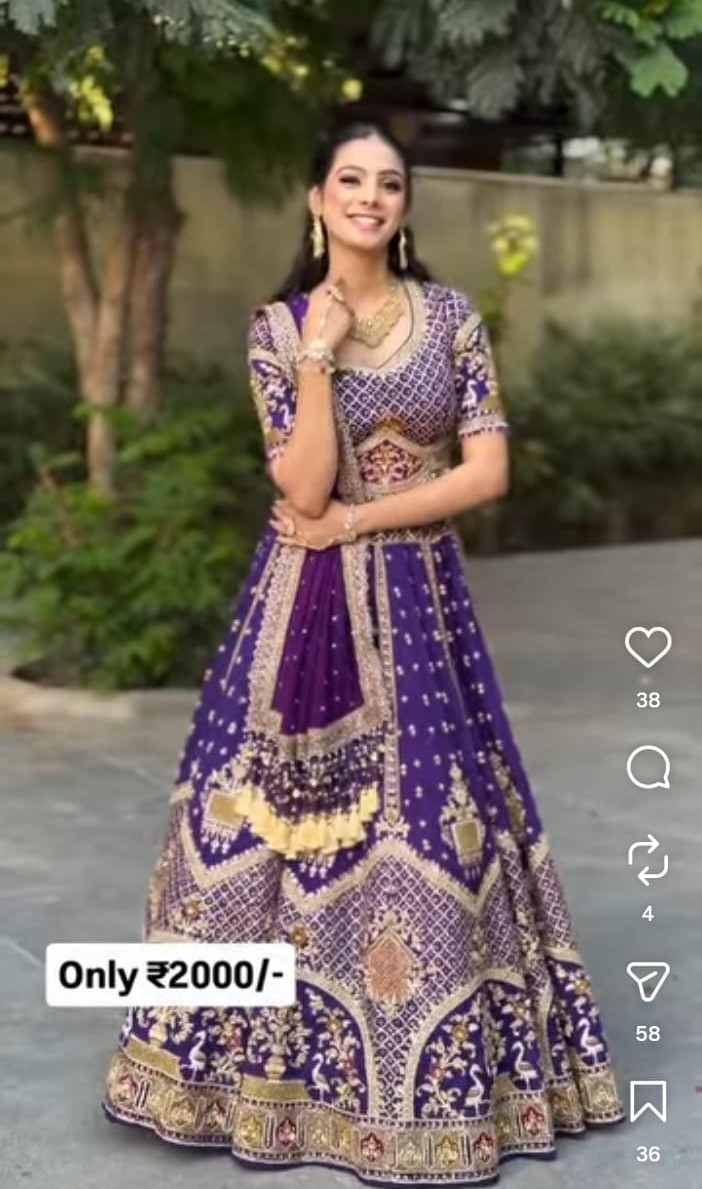 Crimson Bridal Peacock Lehenga